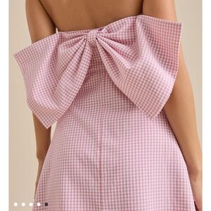 Altar'd State Pink Strapless Sundress with Bow